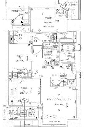 リバーガーデン四天王寺(3LDK/11階)の間取り写真