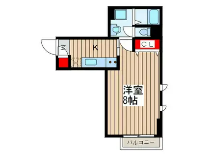 FOREST COURT(1K/2階)の間取り写真
