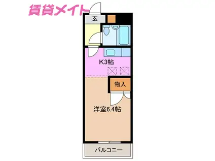 ハイツ・エリシャン(ワンルーム/1階)の間取り写真