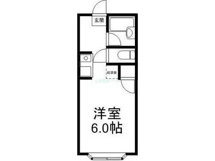 WHITEWINGE.F(ワンルーム/1階)の間取り写真