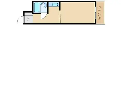 パレ正起(ワンルーム/3階)の間取り写真