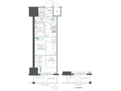 ズーム本郷(1DK/6階)の間取り写真