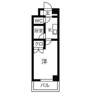 第2コーポ魚半(1K/2階)の間取り写真