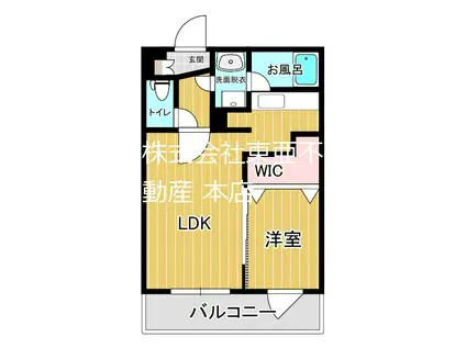 フォレストリーヴズ熊本壱番館(1LDK/4階)の間取り写真