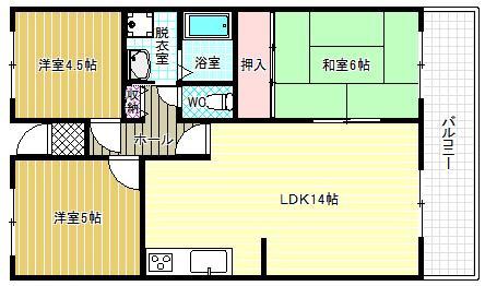 ビューテラスミウラ(3LDK/1階)の間取り写真