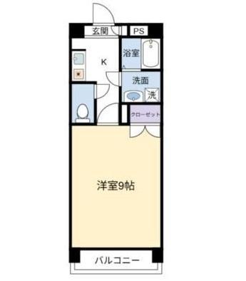 エトワールSK(1K/5階)の間取り写真
