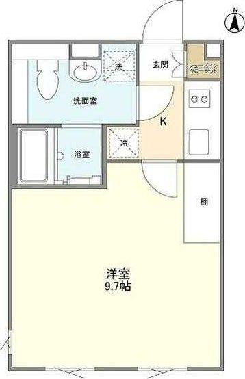 ALERO三軒茶屋III(1K/4階)の間取り写真