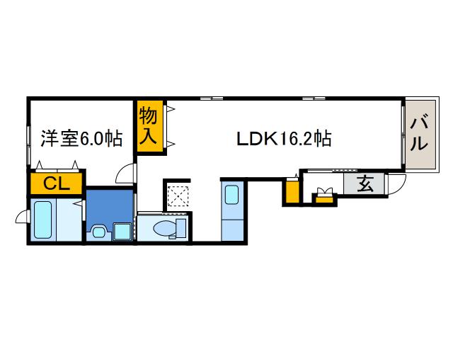 マーベラスIII(1LDK/1階)の間取り写真