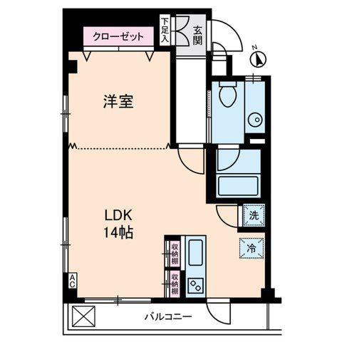 いずみマンション(1LDK/2階)の間取り写真