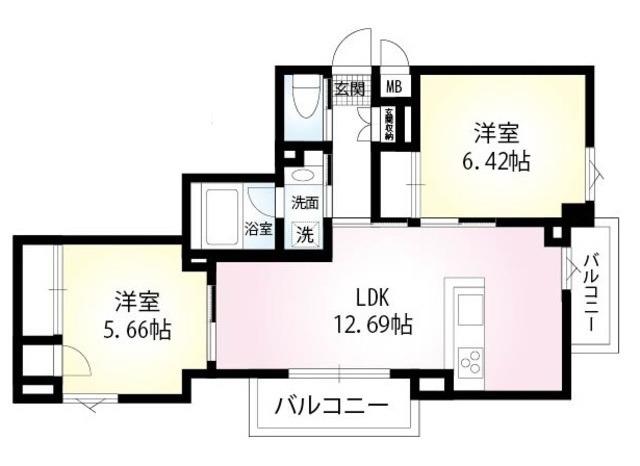 MG.PLAZA(2LDK/3階)の間取り写真