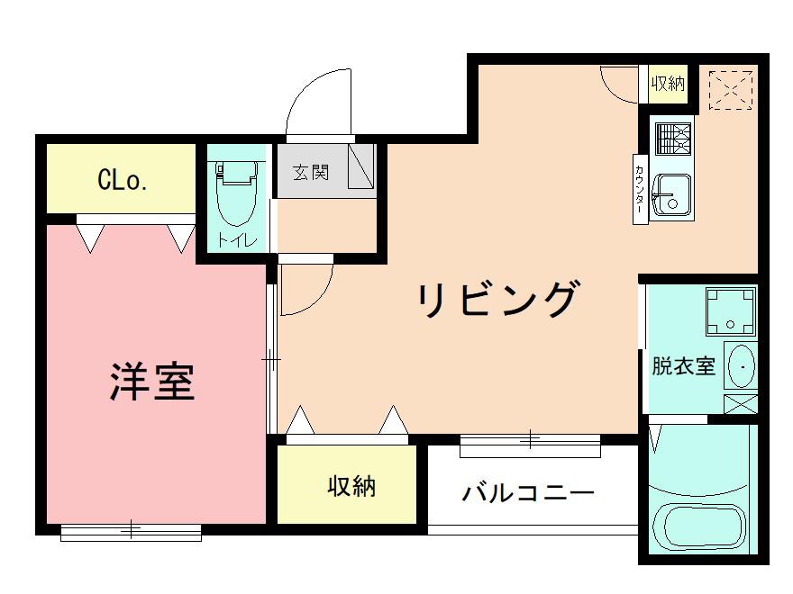CORE BREEZE(1LDK/2階)の間取り写真