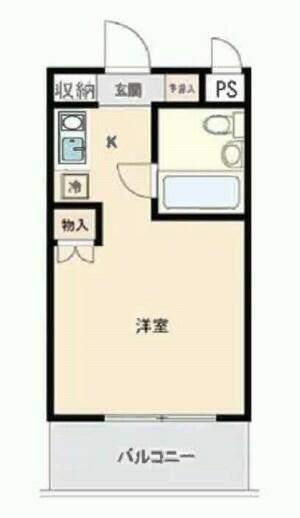 TOP狭山1(1K/3階)の間取り写真
