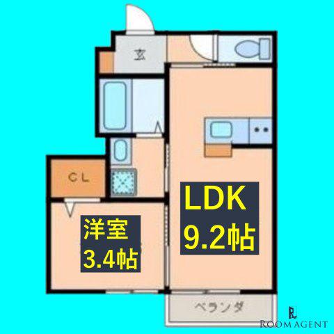 スペースとなみ(1LDK/1階)の間取り写真