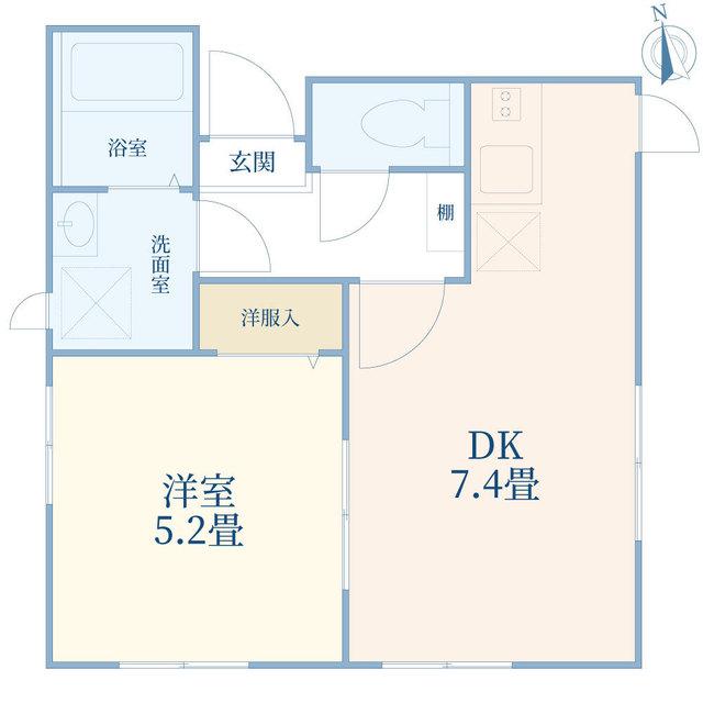 グレーシア(1DK/2階)の間取り写真