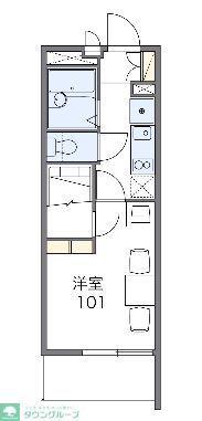 レオパレスシャルマンII(1K/2階)の間取り写真