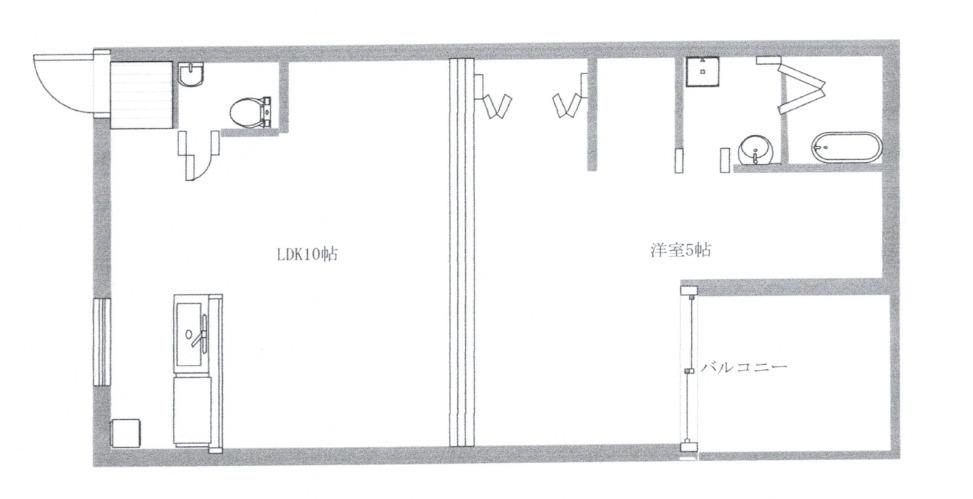 羽衣グリーンハイツ(1LDK/1階)の間取り写真