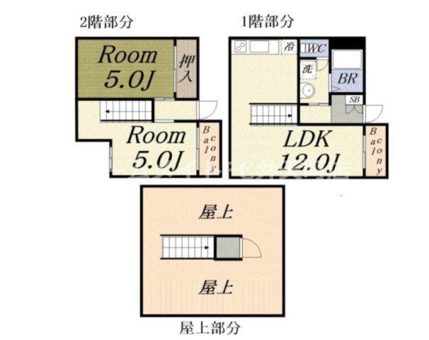カーサアトレ(2LDK/5階)の間取り写真