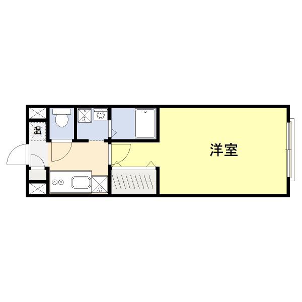 OKマンション5(1K/1階)の間取り写真