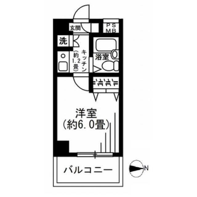 SOCIETY MIYAMAEDAIRA(1K/2階)の間取り写真