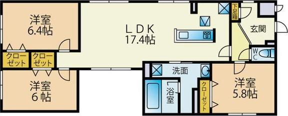 LU PIONIA(3LDK/2階)の間取り写真