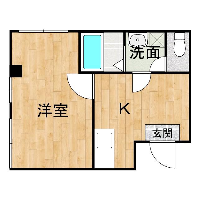 SATOビル神辺(1K/3階)の間取り写真