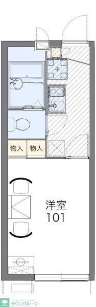 レオパレスライスワン(1K/2階)の間取り写真