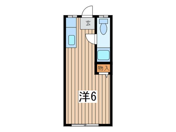 アパルト向ヶ丘II(ワンルーム/2階)の間取り写真