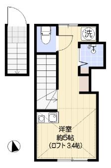 サラプリマベーラ(ワンルーム/2階)の間取り写真