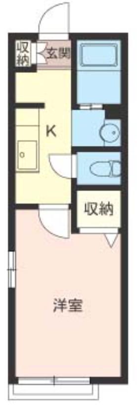 WILL(1K/1階)の間取り写真