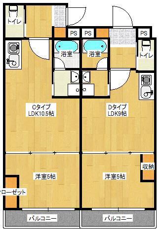 なごみマンション(1LDK/3階)の間取り写真