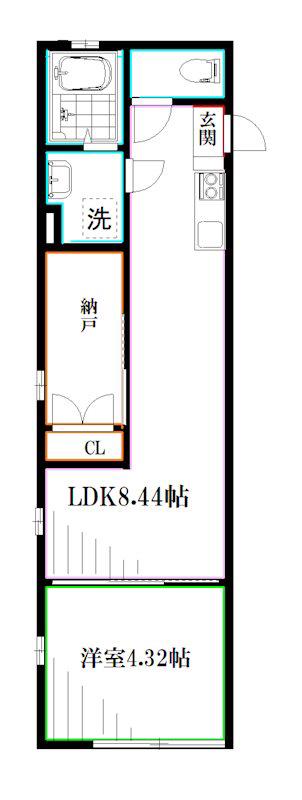 PRATIQUE西荻窪(1LDK/3階)の間取り写真