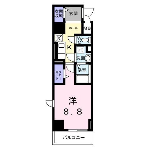 グランMコート新大阪(1K/7階)の間取り写真