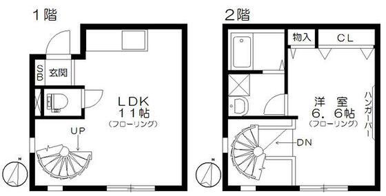 ベールクレール(1LDK/1階)の間取り写真