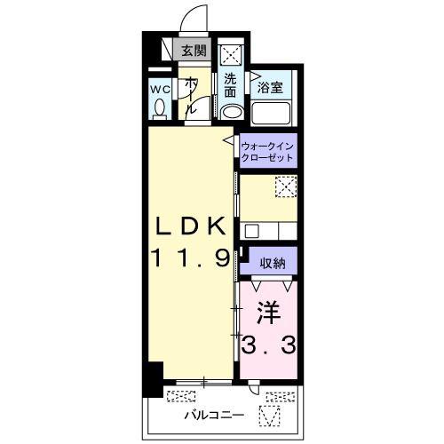 オンフォレスト芳泉(1LDK/5階)の間取り写真
