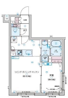 CROSTONE成増(1LDK/2階)の間取り写真