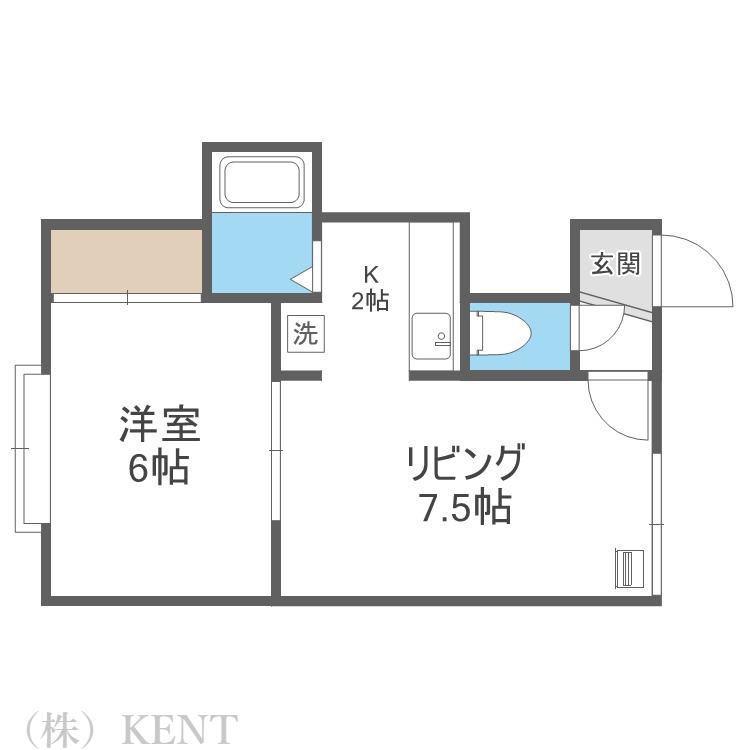 クレバーコート(1LDK/3階)の間取り写真