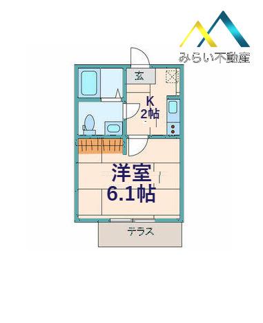 グランシャトー弘明寺(1K/1階)の間取り写真