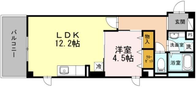 SKYSHORE スカイショア(1LDK/3階)の間取り写真