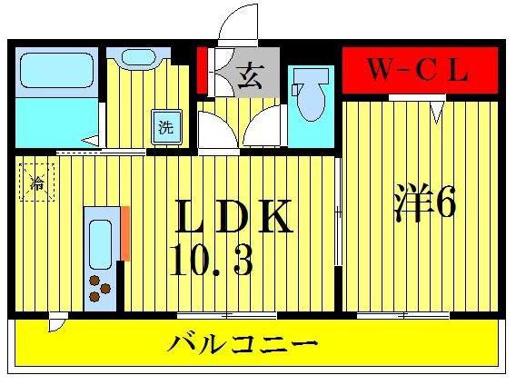 DEARESTII(1LDK/1階)の間取り写真