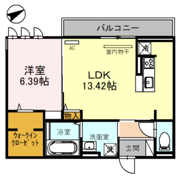 RESPLANDOR(1LDK/2階)の間取り写真