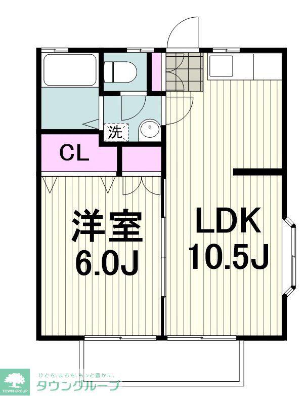 アークハイム(1LDK/2階)の間取り写真