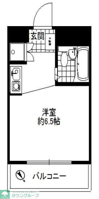 リベルテ梅屋敷(ワンルーム/3階)の間取り写真