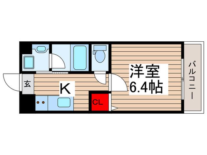 CREST MABASHI(1K/2階)の間取り写真