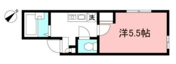 ソレイユ希望ヶ丘(1K/2階)の間取り写真