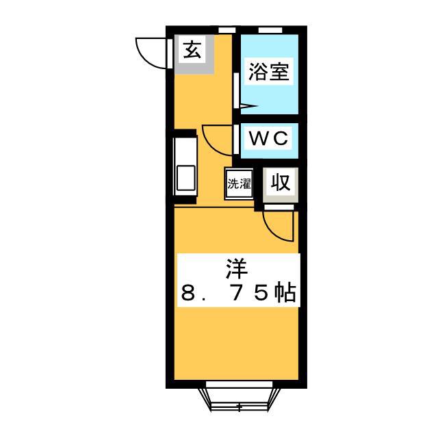 レビアンカ(ワンルーム/1階)の間取り写真