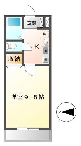 フォルテ(1K/1階)の間取り写真