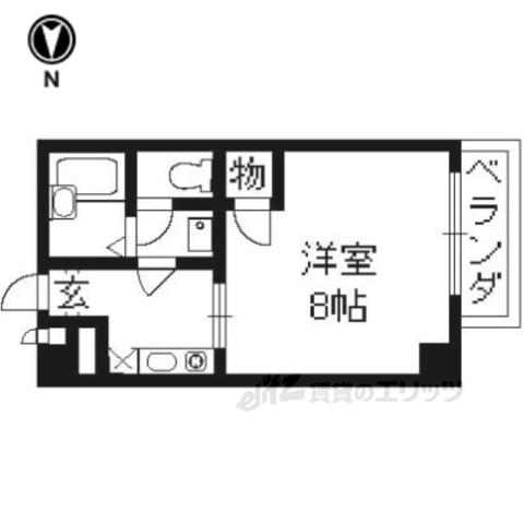 グランドール21(1K/2階)の間取り写真