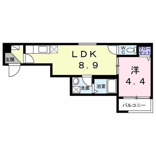 グラン シーズン2(1LDK/1階)の間取り写真