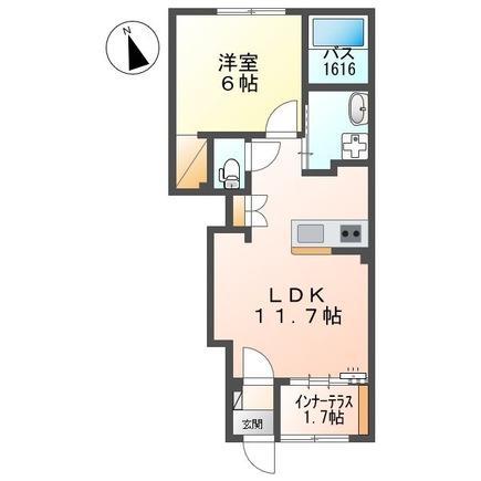 サノーレ(1LDK/1階)の間取り写真