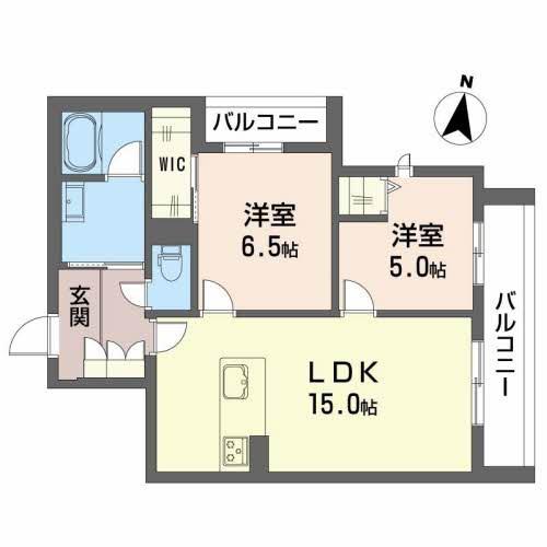 BLOOM STAGE(2LDK/3階)の間取り写真